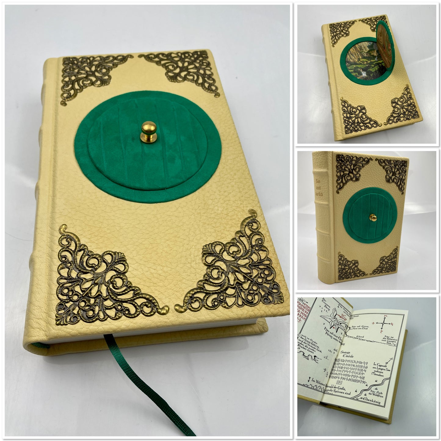 Der Hobbit oder Hin und zurück von J.R.R. Tolkien – Kunstbuchbindung mit Beutelsend-Tür