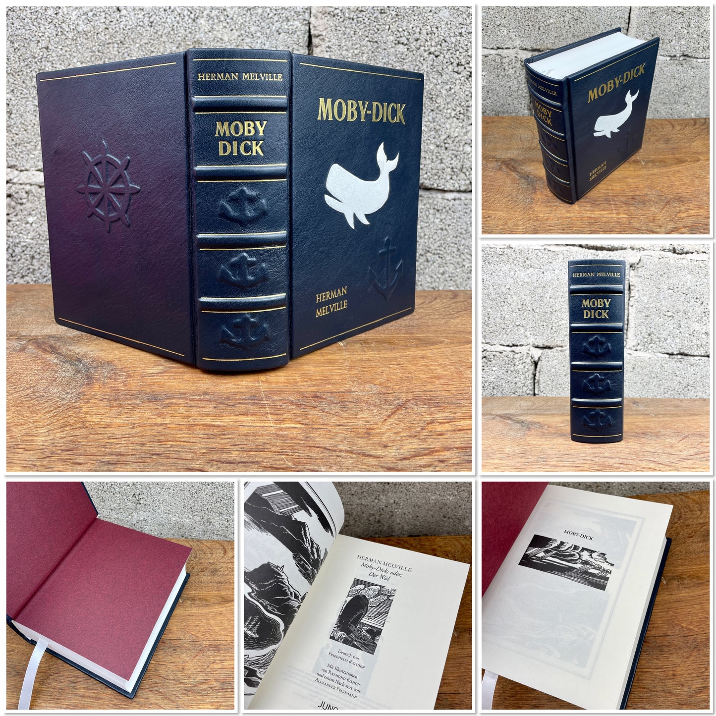 Moby Dick – von Herman Melville - Kunstbuchbindung