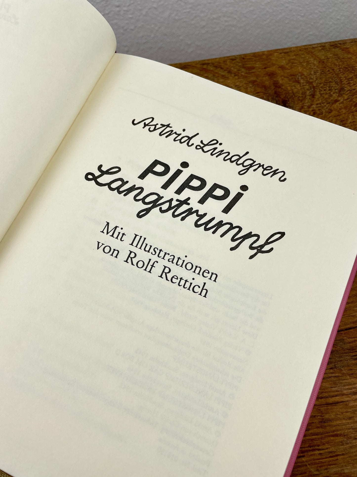 Pippi Langstrumpf Gesamtausgabe – Kunstbuchbindung in altrosa Leder (Unikat)