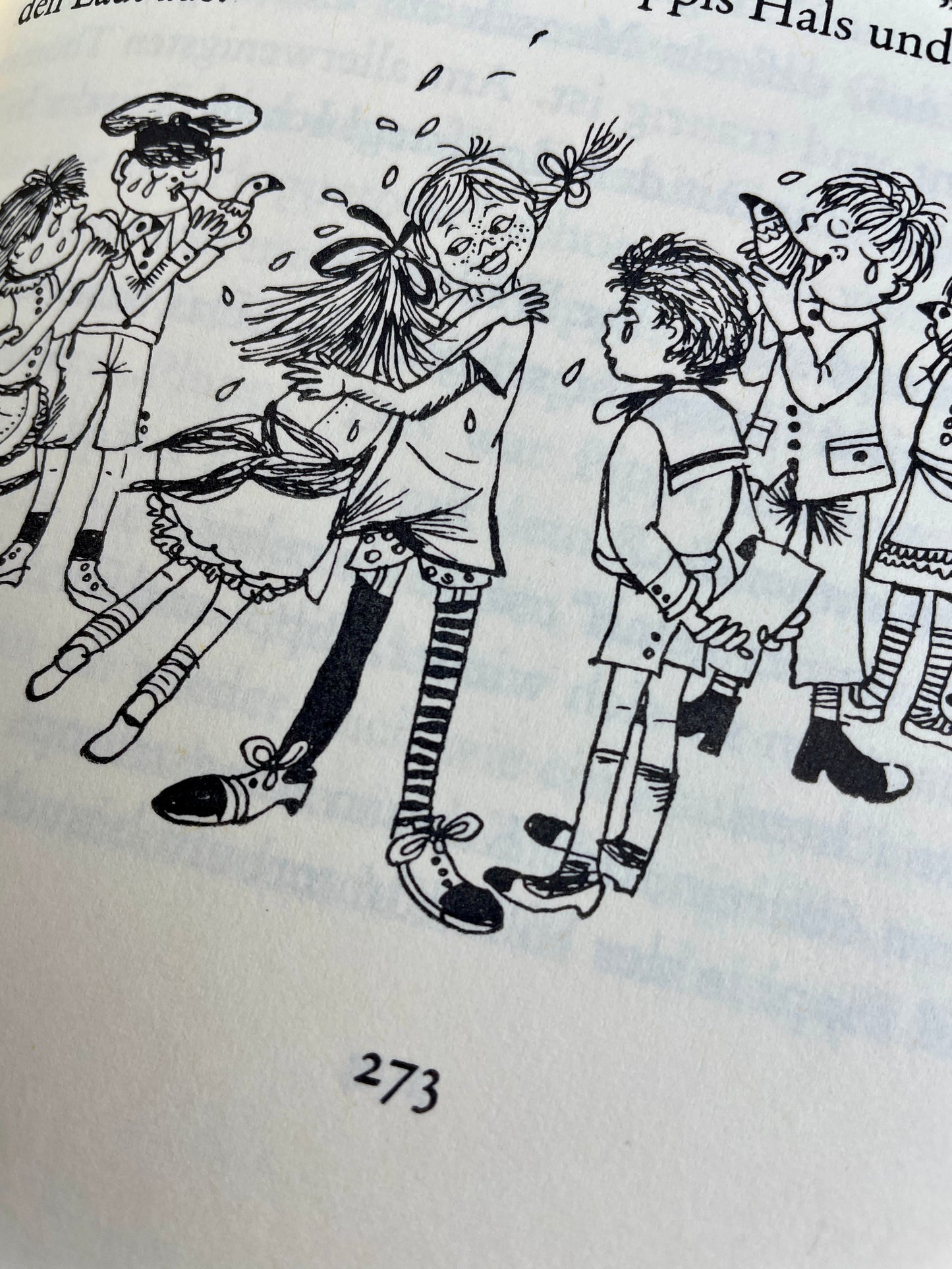 Pippi Langstrumpf Gesamtausgabe – Kunstbuchbindung in altrosa Leder (Unikat)
