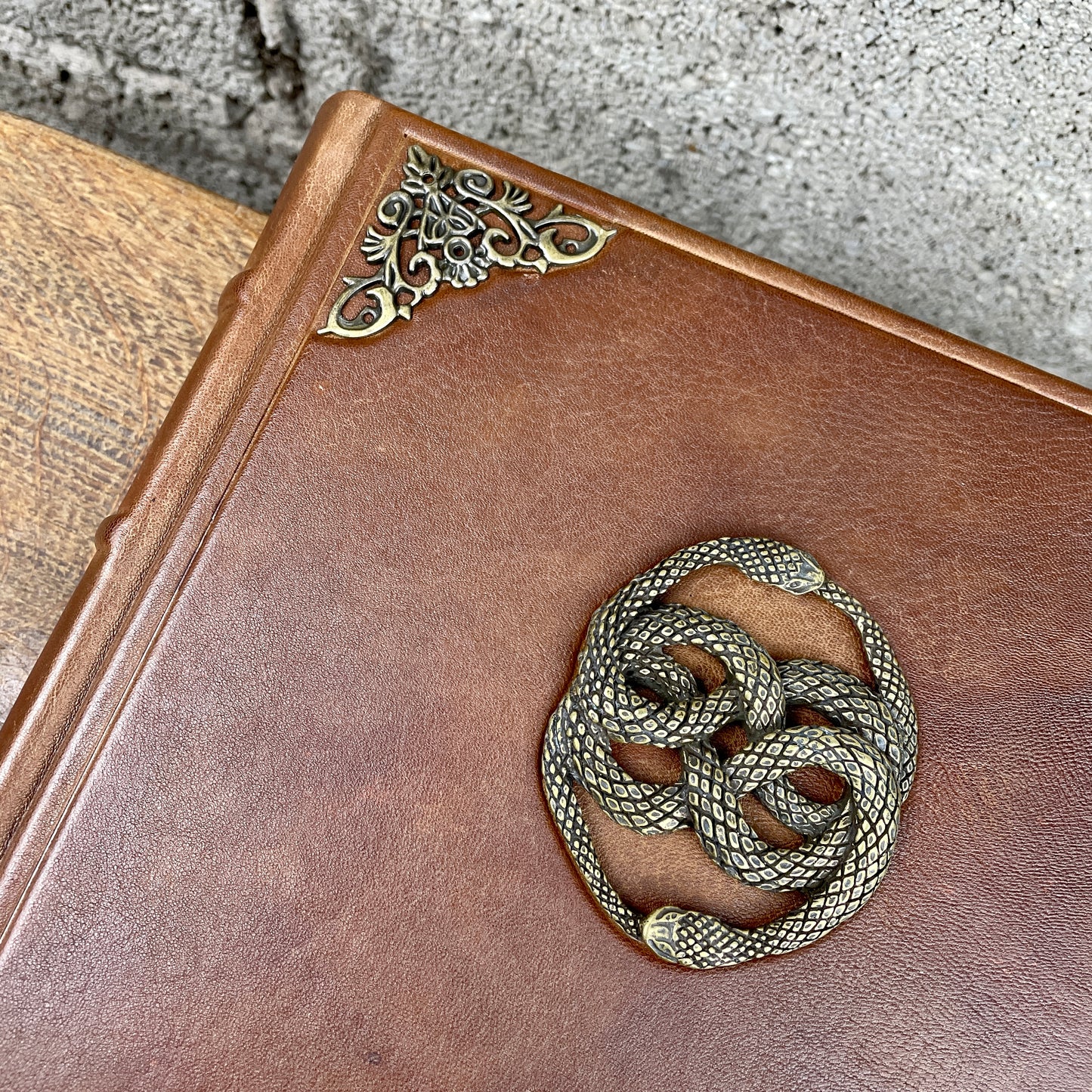 Nahaufnahme des AURYN-Symbols auf der Vorderseite der Unendlichen Geschichte.