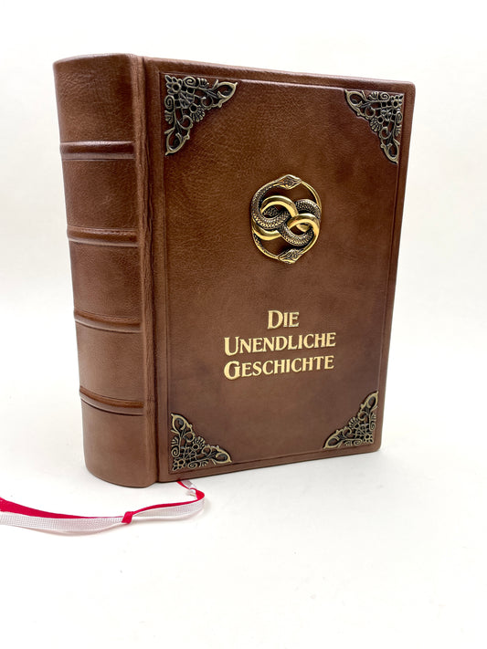 Michael Ende „Die Unendliche Geschichte“ – Handgefertigter Ledereinband / Buchunikat #2534