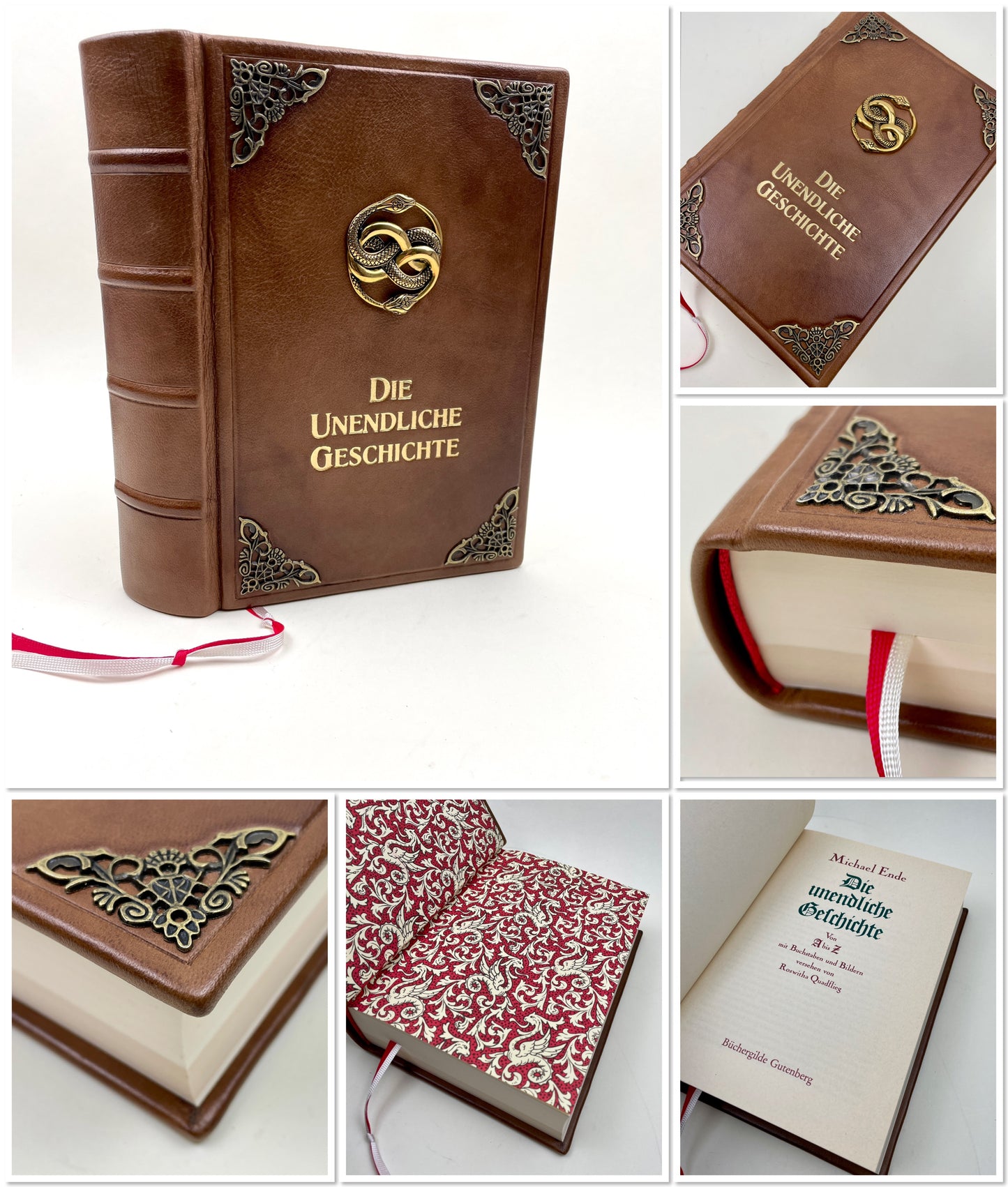 Michael Ende „Die Unendliche Geschichte“ – Handgefertigter Ledereinband / Buchunikat #2534