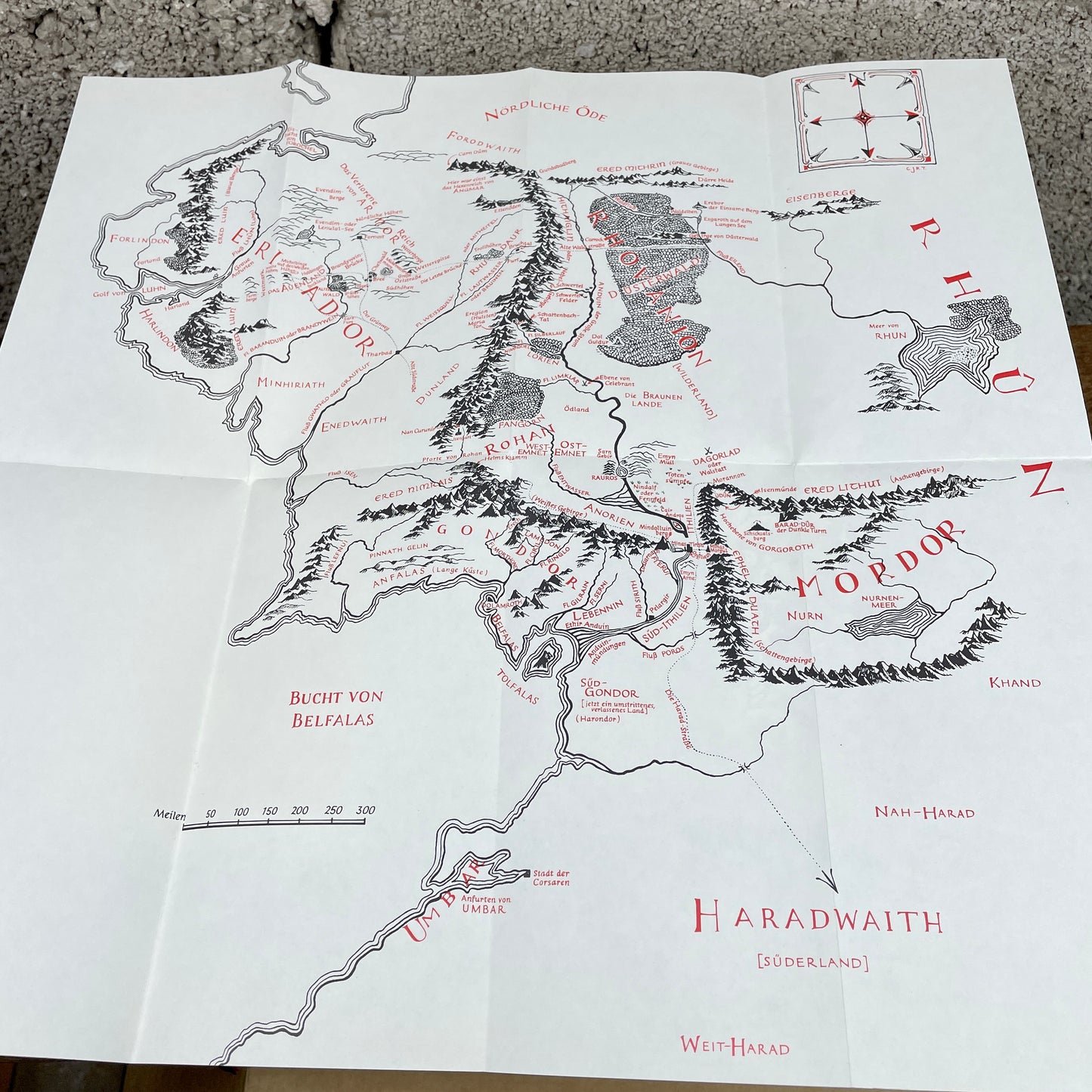 Der Herr der Ringe – Kunstbuchbindung in rotem Leder
