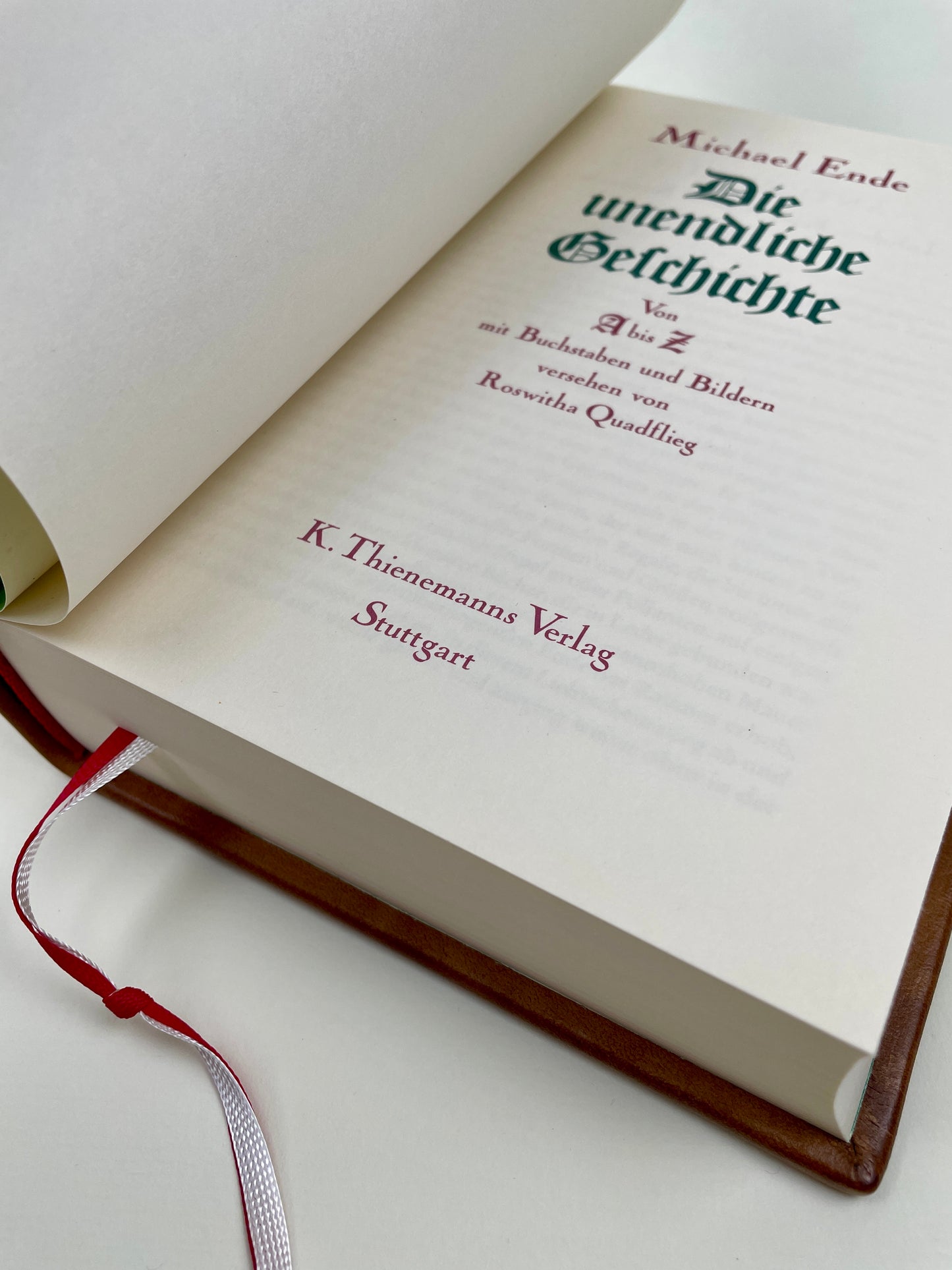 Michael Ende „Die Unendliche Geschichte“ – Handgefertigter Ledereinband / Buchunikat #2445