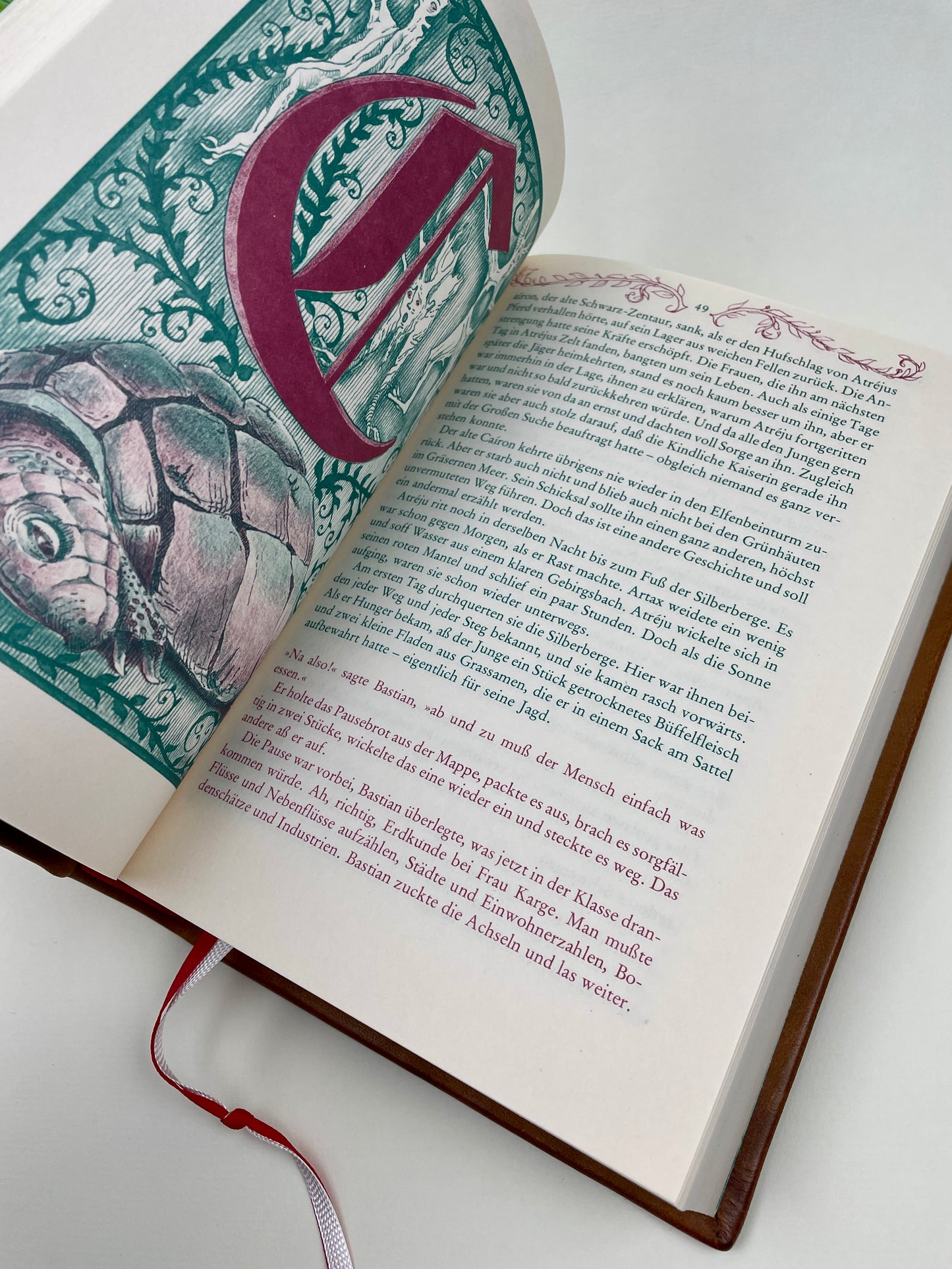 Michael Ende „Die Unendliche Geschichte“ – Handgefertigter Ledereinband / Buchunikat #2445