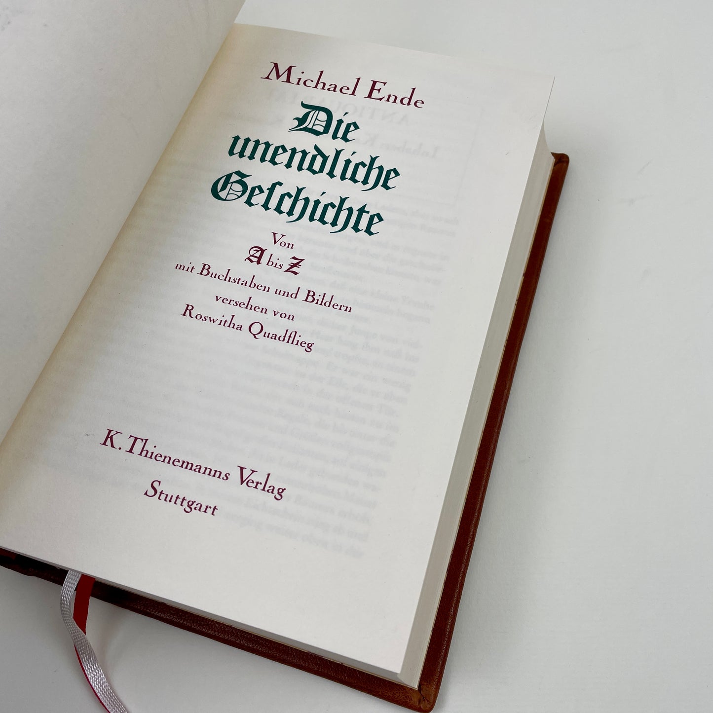 Michael Ende „Die Unendliche Geschichte“ – Handgefertigter Ledereinband / Replikat aus 79er Erstaugabe