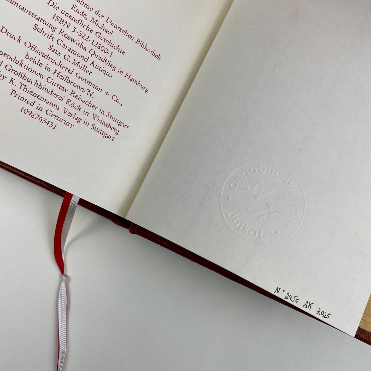 Michael Ende „Die Unendliche Geschichte“ – Handgefertigter Ledereinband / Replikat aus 79er Erstaugabe