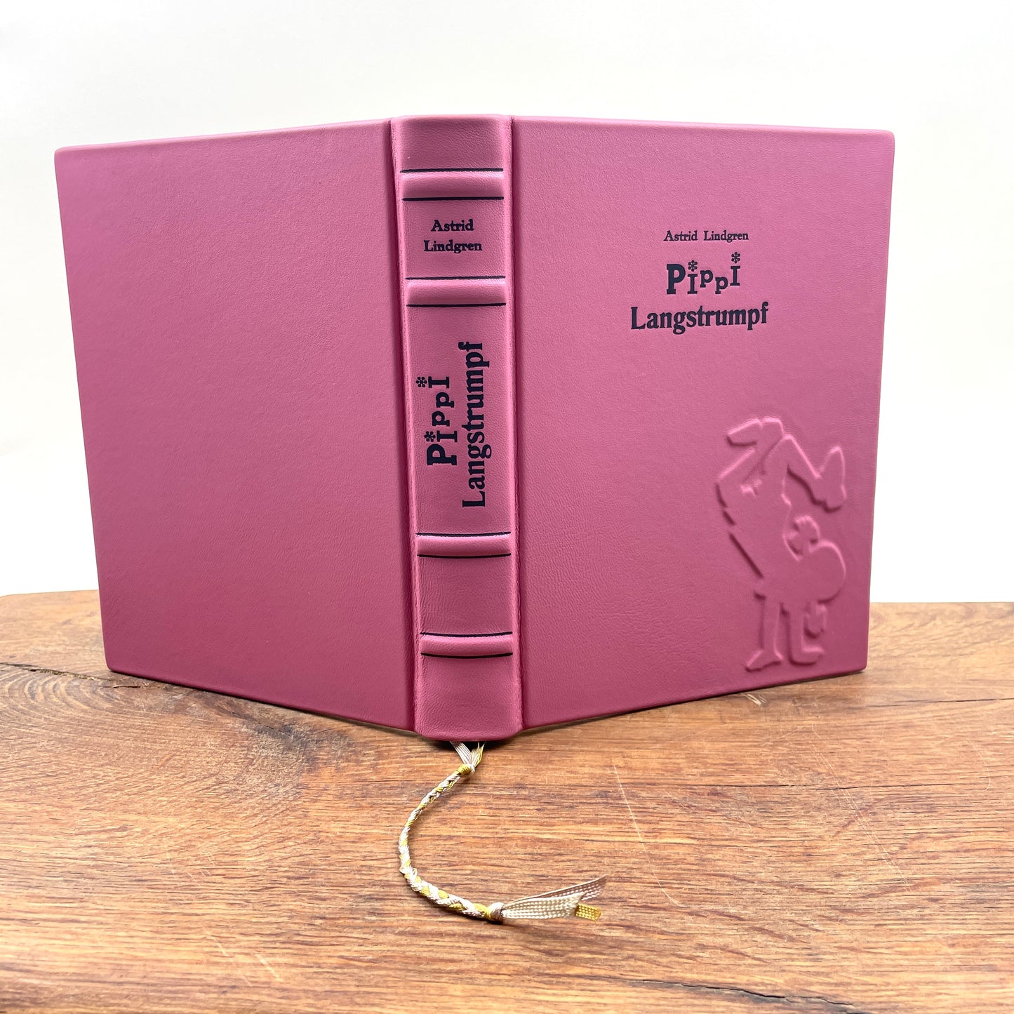 Pippi Langstrumpf Gesamtausgabe – Rosa Ledereinband